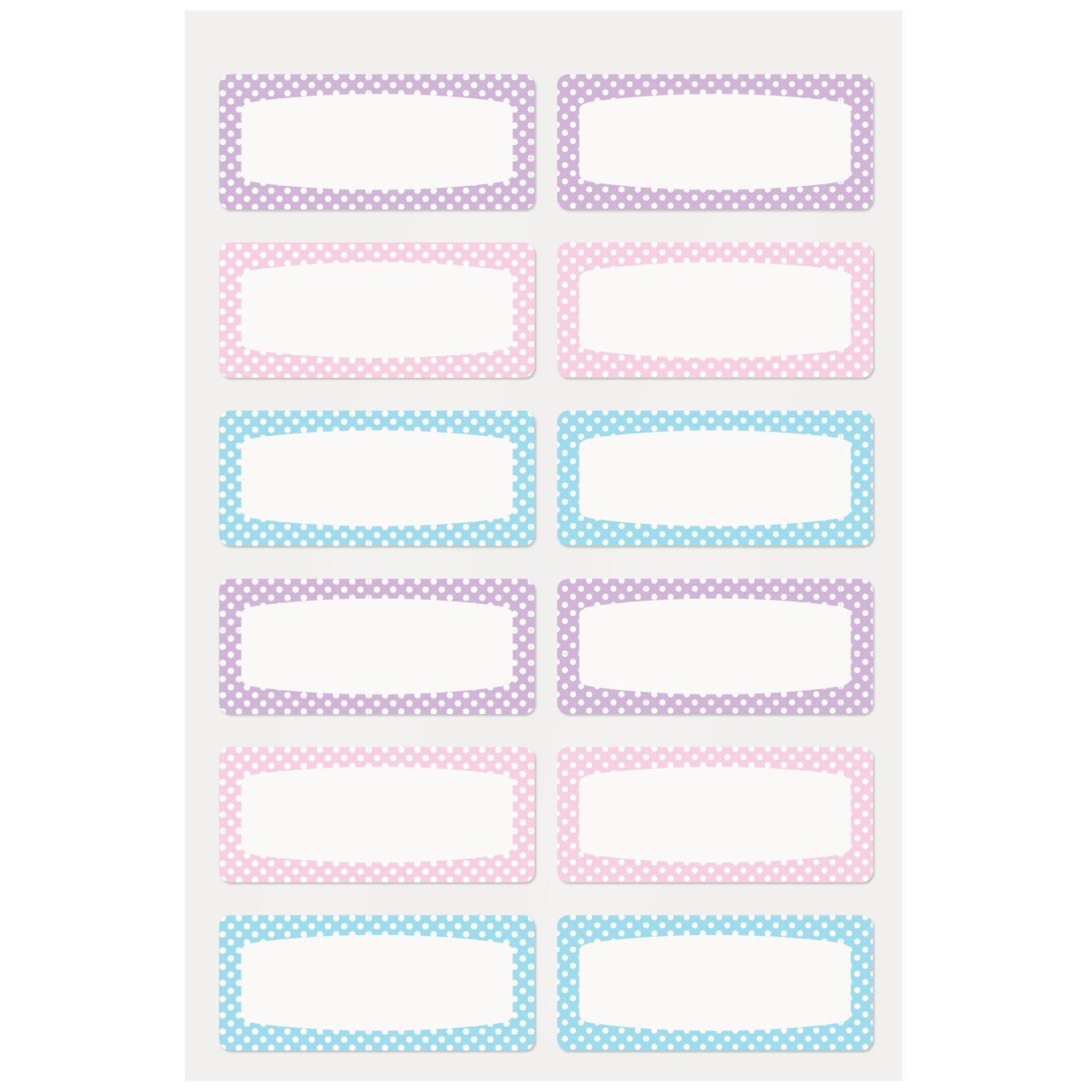 Avery® No-Iron Fabric Name Labels, Soft Pastels Preprinted Designs, Handwrite Only, 3/4" x 1-3/4", 24 Preprinted Labels (40775)